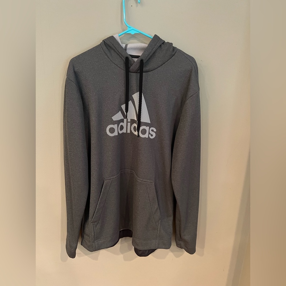 GREY ADIDAS HOODIE